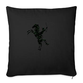Cowboy Funny Cowboy Hat Wild Western Country - Housse de coussin décorative 45 x 45 cm - noir - Devant