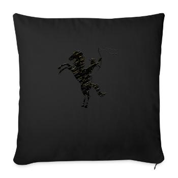 Cowboy Funny Cowboy Hat Wild Western Country - Housse de coussin décorative 45 x 45 cm - noir - Devant