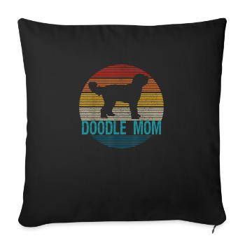 Doodle Mom - Sofa pillowcase 17,3'' x 17,3'' (45 x 45 cm) - black - Front