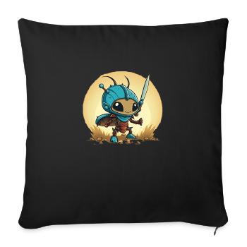 A cute ant warrior - Sofa pillowcase 17,3'' x 17,3'' (45 x 45 cm) - black - Front