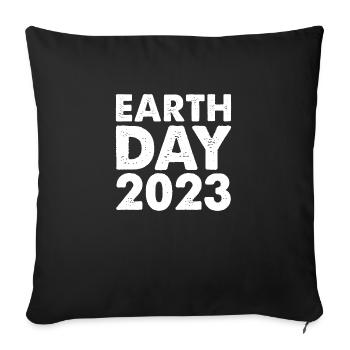 Earth Day 2023 - Sofa pillowcase 17,3'' x 17,3'' (45 x 45 cm) - black - Front