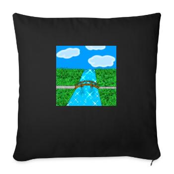 Fluss der Natur - Sofakissenbezug 45 x 45 cm - Schwarz - Vorne