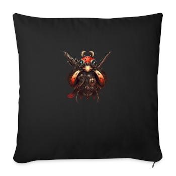 coccinelle - Housse de coussin décorative 45 x 45 cm - noir - Devant