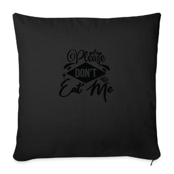 S’il te plaît, ne me mange pas - Housse de coussin décorative 45 x 45 cm - noir - Devant