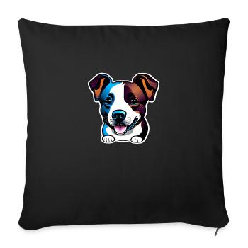 cute dog - Sofa pillowcase 17,3'' x 17,3'' (45 x 45 cm) - black - Front