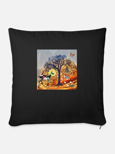 Magischer Baum - Sofakissenbezug 45 x 45 cm - Schwarz