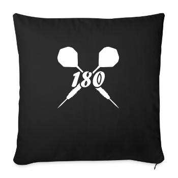 Fléchettes Sports Fun - Housse de coussin décorative 45 x 45 cm - noir - Devant