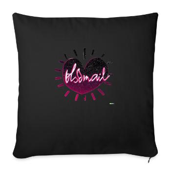 Heart - Sofa pillowcase 17,3'' x 17,3'' (45 x 45 cm) - black - Front