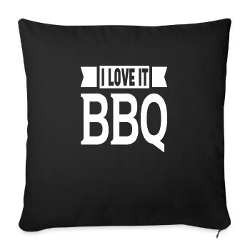 I Love It BBQ - Sofa pillowcase 17,3'' x 17,3'' (45 x 45 cm) - black - Front