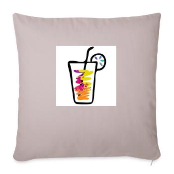 Drink color - Sofa pillowcase 17,3'' x 17,3'' (45 x 45 cm) - light taupe - Front
