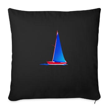 Sailboat Sailing Sport Sailing Ship Sailing Sailors - Sofa pillowcase 17,3'' x 17,3'' (45 x 45 cm) - black - Front