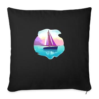 Voile Voile Voile Sport Marins - Housse de coussin décorative 45 x 45 cm - noir - Devant