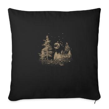 Lonely House - Sofa pillowcase 17,3'' x 17,3'' (45 x 45 cm) - black - Front