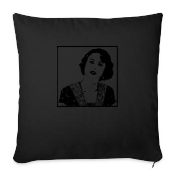 Portrait de femme 55 Calpurnia - Housse de coussin décorative 45 x 45 cm - noir - Devant
