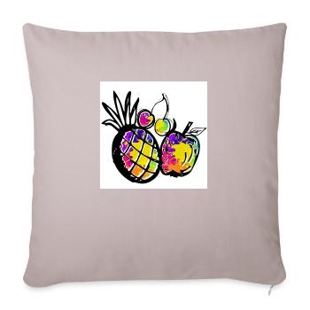 Fruit - Sofa pillowcase 17,3'' x 17,3'' (45 x 45 cm) - light taupe - Front