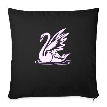 Tattoo Element Vektor Tattoo Body Art Schwan - Sofakissenbezug 45 x 45 cm - Schwarz - Vorne