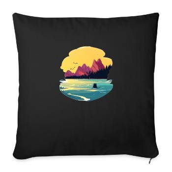 Germany nature 2 - Sofa pillowcase 17,3'' x 17,3'' (45 x 45 cm) - black - Front