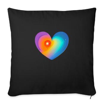 Fête des mères Amour Mariage Fiançailles Saint-Valentin - Housse de coussin décorative 45 x 45 cm - noir - Devant