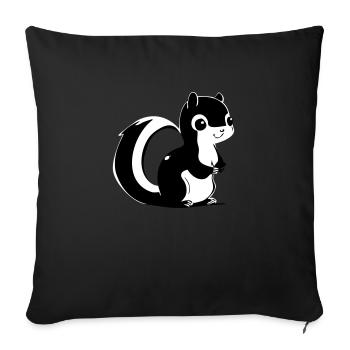 Squirrel - Sofa pillowcase 17,3'' x 17,3'' (45 x 45 cm) - black - Front
