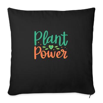 Pouvoir des plantes - Housse de coussin décorative 45 x 45 cm - noir - Devant