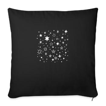 Magic stars - Sofa pillowcase 17,3'' x 17,3'' (45 x 45 cm) - black - Front