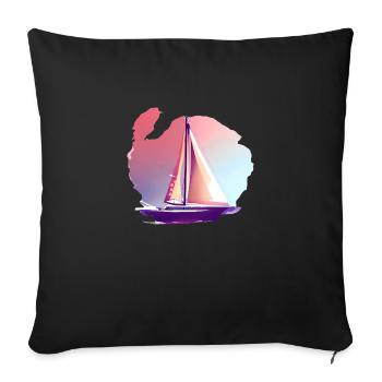 Sailing Sailing Ship Sailboat Sailing Sports - Sofa pillowcase 17,3'' x 17,3'' (45 x 45 cm) - black - Front
