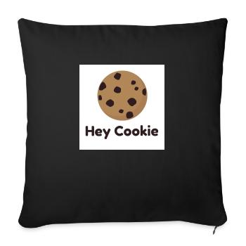 Hey Cookie - Sofakissenbezug 45 x 45 cm - Schwarz - Vorne