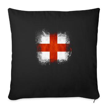 Angleterre Royaume-Uni Londres Anglais britannique Royaume-Uni - Housse de coussin décorative 45 x 45 cm - noir - Devant