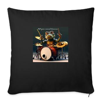 Drummer - Sofakissenbezug 45 x 45 cm - Schwarz - Vorne