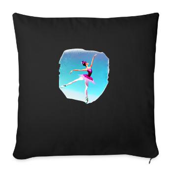 Dancer Ballet Gift Dance Ballerina Dance Class - Sofa pillowcase 17,3'' x 17,3'' (45 x 45 cm) - black - Front