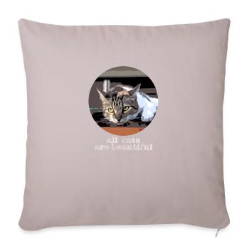 All cats are beautiful - Sofa pillowcase 17,3'' x 17,3'' (45 x 45 cm) - light taupe - Front