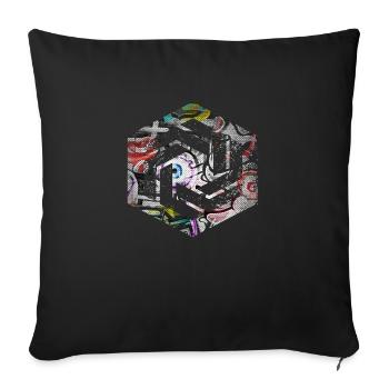 Hexagon-Programmierung Programmierer Codierung geometrisch - Sofakissenbezug 45 x 45 cm - Schwarz - Vorne