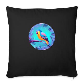 Budgerigar Bird Cockatiel Bird Owner - Sofa pillowcase 17,3'' x 17,3'' (45 x 45 cm) - black - Front