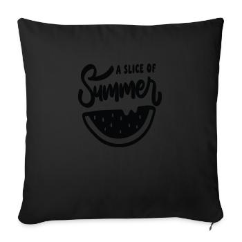 Une tranche d’été - Housse de coussin décorative 45 x 45 cm - noir - Devant