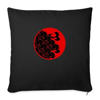 birds flight 5 - Housse de coussin décorative 45 x 45 cm - noir - Devant