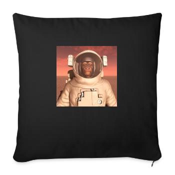 Chimpanzee in spacesuit on Mars - Sofa pillowcase 17,3'' x 17,3'' (45 x 45 cm) - black - Front