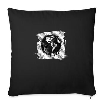 Earth's Cry: Act for Climate Change - Sofa pillowcase 17,3'' x 17,3'' (45 x 45 cm) - black - Front