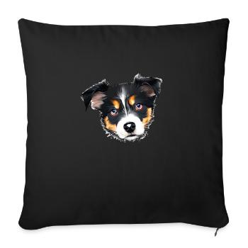 Dogs Dog Owner German Shepherd Dog Dog Owner Dog - Sofa pillowcase 17,3'' x 17,3'' (45 x 45 cm) - black - Front