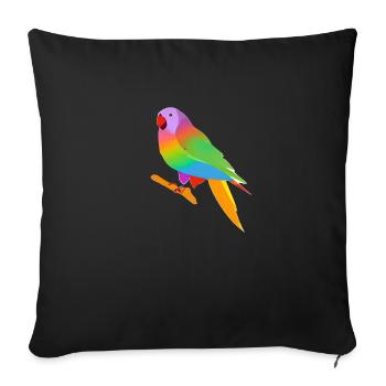 Cockatiel Bird Budgerigar Bird Owner - Sofa pillowcase 17,3'' x 17,3'' (45 x 45 cm) - black - Front