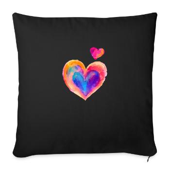 Mother's Day Wedding Love Valentine's Day Engagement - Sofa pillowcase 17,3'' x 17,3'' (45 x 45 cm) - black - Front