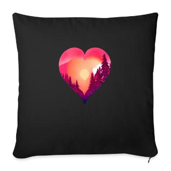 Wedding Love Valentine's Day Mother's Day Engagement - Sofa pillowcase 17,3'' x 17,3'' (45 x 45 cm) - black - Front