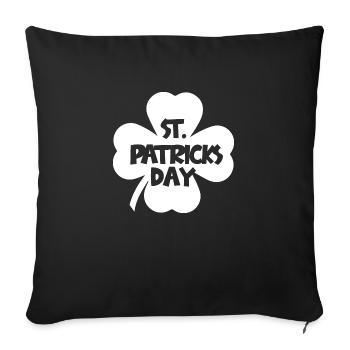 Fête de la Saint-Patrick - Housse de coussin décorative 45 x 45 cm - noir - Devant