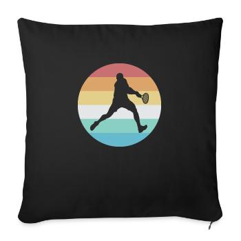 Tennis Sports Tennis Match Saying - Sofa pillowcase 17,3'' x 17,3'' (45 x 45 cm) - black - Front
