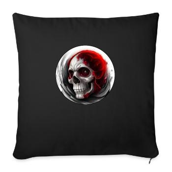 Darkside Design - Skull Art 4 - Sofa pillowcase 17,3'' x 17,3'' (45 x 45 cm) - black - Front