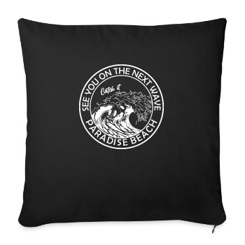 Surfing Surfboard Surfer Gift Idea - Sofa pillowcase 17,3'' x 17,3'' (45 x 45 cm) - black - Front
