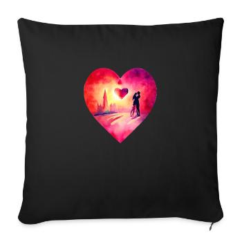 Mother's Day Engagement Love Valentine's Day Wedding - Sofa pillowcase 17,3'' x 17,3'' (45 x 45 cm) - black - Front