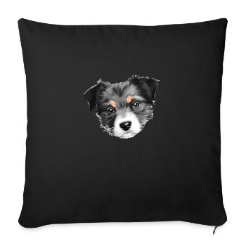Chiens Berger Chien Propriétaire Chien Chien Propriétaire Chien Propriétaire - Housse de coussin décorative 45 x 45 cm - noir - Devant