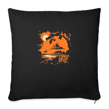 L’île - Housse de coussin décorative 45 x 45 cm - noir - Devant