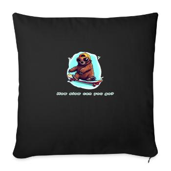 How slow can you go - Sofa pillowcase 17,3'' x 17,3'' (45 x 45 cm) - black - Front