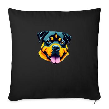 Rottweiler Dog Owner Dog Dog Owner Dog - Sofa pillowcase 17,3'' x 17,3'' (45 x 45 cm) - black - Front